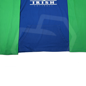 เสื้อฮู้ดซอฟต์บอลผ้าฟลีซสำหรับผู้ชาย แขนยาวปกติ สีเขียว-น้ำเงิน แห้งเร็ว ระบายอากาศได้ดี เป็นมิตรกับสิ่งแวดล้อม เสื้อสวมหัวลำลองสำหรับฤดูหนาว - Product Image 6