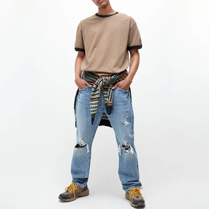 เสื้อยืดเปล่าคุณภาพสูงสำหรับพิมพ์ลาย ขายส่ง เสื้อยืดพิมพ์ลายตามสั่ง ราคาโรงงาน OEM ODM เสื้อผ้าสตรีทแวร์โอเวอร์ไซส์ ผ้าฝ้าย - Product Image 4