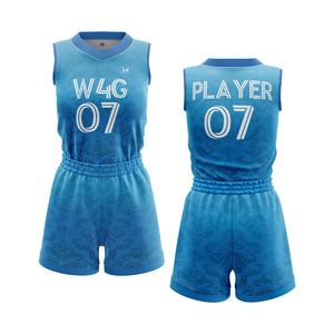 Custom Women's Basketball Uniform Set <b>Heat</b> Transfer Printed Breathable Moisture Wicking Quick Dry Plus Size 100% Polyester - Product Image 4