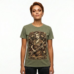 Camiseta Personalizada de Geisha Japonesa con Diseño de Horror, Camiseta con Gráfico de Salpicaduras de Sangre para Mujer, Fabricante de Camisetas de Algodón con Estampado de Arte Gótico Asiático - Product Image 5