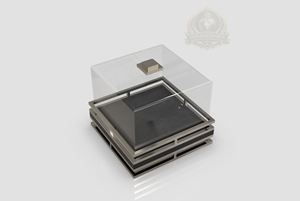 Décoration de table de luxe du Qatar, dôme à gâteau carré Palestine, couvercle à gâteau en verre avec base, présentoir à dessert moderne, pâtisserie de luxe - Product Image 2