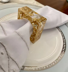 Wood Resin Napkin <b>Rings</b> Round Table Decor Handcrafted Dinner Napkin Holders for Wedding Party Home Dining - Product Image 4