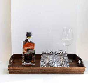 Bandeja de madera premium rectangular con asas recortadas para servir, ideal para cocina y fiestas, venta al por mayor para exportación. - Product Image 5