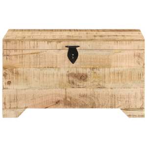 Cassettiera in Legno di Mango Massiccio Grezzo con Venature Naturali per Arredamento Soggiorno - Product Image 2