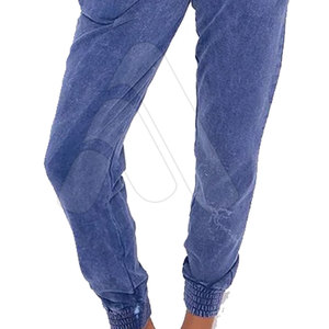 Conjunto de 2 piezas de algodón 100% para mujer: Sudadera con capucha y pantalón largo, estilo casual, lavado ácido, transpirable y ecológico. - Product Image 6