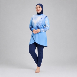Ensemble Burkini Tendance pour Femme, Couvrant Entièrement le Corps, Maillot de Bain Musulman Séchage Rapide Respirant, Logo Personnalisé, Vente en Gros - Product Image 5