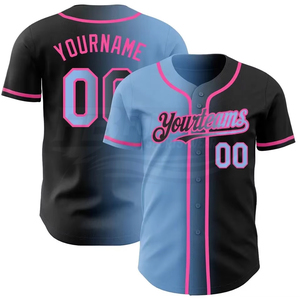 Maillot de baseball personnalisé pour hommes, manches courtes, col en V, impression du nom de l'équipe, respirant, antibactérien, impression par sublimation - Product Image 3