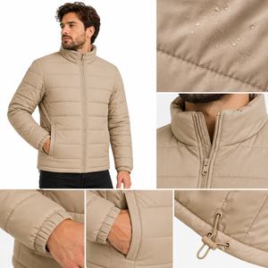 Veste matelassée décontractée d'hiver pour homme, col montant, isolée, imperméable, pour l'extérieur, fournisseur OEM B2B - Product Image 5