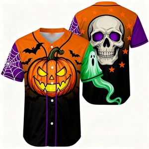 Baseball Jersey Breathable Sportswear <b>Set</b> Plus Size Printed Design With <b>Beaded</b> Features for Adults - Product Image 6