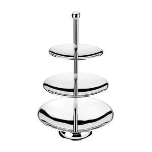 Support à gâteau rond élégant en métal pour la présentation de desserts de mariage, rehaussant la présentation grâce à des proportions équilibrées - Product Image 6