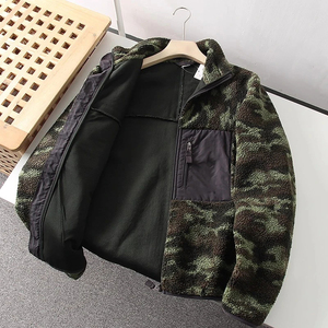 Wholesale Rate Quarter-Zip <b>Fleece</b> <b>Jacket</b> Solid Color <b>Thick</b> Sherpa Lining Windproof Casual Winter Outerwear Polar <b>Fleece</b> <b>Jacket</b> - Product Image 4