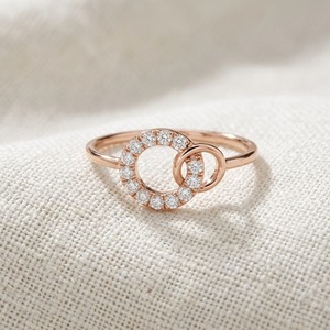 Bague de fiançailles et alliance éternelle en or massif 10, 14, 18 carats, sertie de diamants de laboratoire, finition brillante personnalisée, bijoux de luxe raffinés - Product Image 3