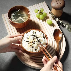 Bol en bois massif de qualité supérieure, écologique, pour la cuisine et la table à manger, disponible en grande quantité - Product Image 3