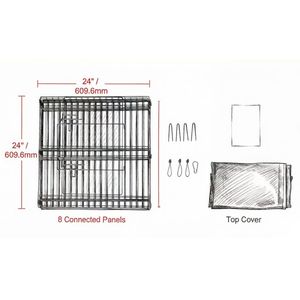 Corral de Acero Impermeable para Mascotas con Cierre de Botón, Ideal para Exteriores y Sala de Estar, con Diseño Sólido de Patrón Animal para Cerdos - Product Image 2
