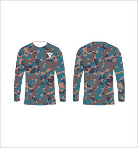 เสื้อยืดแขนยาวลายพรางสีกากีสำหรับผู้ชาย ลายทะเลทราย คอกลม เสื้อยืดลำลอง สตรีทแวร์ เสื้อออกกำลังกาย เสื้อผ้าสำหรับออกกำลังกาย - Product Image 5