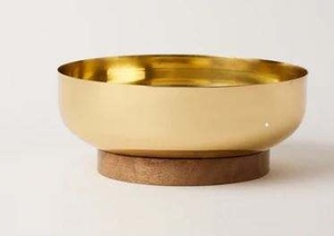 Bol de service en acier inoxydable, finition or blanc gaufré, bol à dîner minimaliste pour les fêtes et les restaurants - Product Image 6