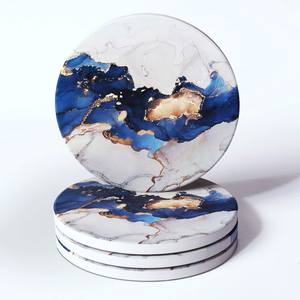 Handcrafted Modern Resin <b>Coasters</b> for Homes-Oval and Round Design for Style and Functionality - Product Image 1