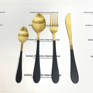 Juego de Cubiertos de Acero Inoxidable de Lujo para Bodas Indias, Juego de Cuchara/Tenedor/Cuchillo/Palillos IEI 24, Portátil y Ligero - Product Image 3