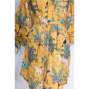 Vestido Midi con Estampado Floral Transpirable y Ecológico para Mujer, Mangas Coreanas, Estampado Digital, Cuello en V, Informal, para Fiestas de Verano - Product Image 2