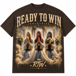 T-shirt pour homme Ready To Win Industries, manches courtes, imprimé, col rond, coton tissé, coupe classique - Product Image 1