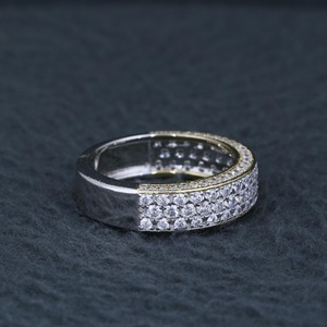Bague Éternité en Diamant de Laboratoire, Bague de Mariage en Argent 925 pour Femme, Bague de Promesse Empilable, Bijoux de Mariée, Bague Minimaliste - Product Image 3