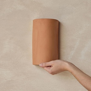Lámpara de Pared Rectangular de Terracota, Hecha a Mano, Estilo Minimalista, Lámpara de Barro India para Decoración de Interiores y Sala de Estar - Product Image 3
