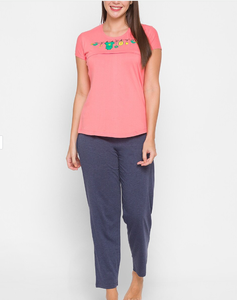 Ensemble de vêtements de nuit Omen, pyjama confortable à manches courtes, vêtements de nuit respirants, vêtements de maison pour femmes, vente en gros - Product Image 1