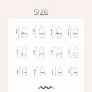 Faux ongles à presser en ABS, motif amande, avec feuille d'or brillante et motif dégradé, pré-collés, pour usage sur les doigts, vente en gros - Product Image 6