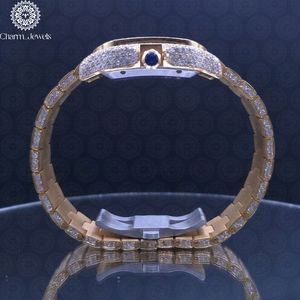 Charm_Jewels Women's Luxury Stainless Steel <b>Watch</b> Rectangle Analog Quartz Dial Sapphire Crystal <b>Diamond</b> Accents Folding Clasp - Product Image 4