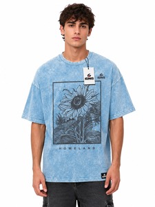 เสื้อยืดผู้ชายทรงหลวมน้ำหนักเบาคุณภาพสูงแบบขายส่ง ผ้าฝ้าย 100% ผลิตตามสั่งอย่างมืออาชีพ สินค้าขายดี - Product Image 1