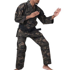 Conjunto de Uniforme de Artes Marciales de Camuflaje Personalizado 2026 para Hombres Adultos, Logotipo Frontal, 100% Algodón, Traje de Entrenamiento de Karate, Proveedor Mayorista - Product Image 6