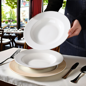 Vajilla de porcelana gris brillante con efecto salpicado, plato de sopa de 19cm, 26cm, 30.5cm, novedad para fiestas, en stock - Product Image 2