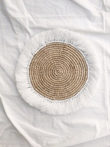 Macrame And Jute Round Placemats Handmade Boho <b>Table</b> <b>Mats</b> for Events Guest Hosting Dining Decor and Gifting Use From India - Product Image 1
