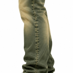 <b>Men</b> Denim Jeans Distressed Straight Soft <b>Stretch</b> Feel Style Classic Washed Denim Jeans Straight Leg Letter Print Casual <b>Pants</b> - Product Image 6