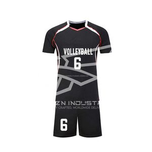 OEM Kit de uniforme de voleibol Hombres Mujeres Niños Poliéster Secado rápido Transpirable Equipo Jersey y suministro de pantalones cortos - Product Image 5