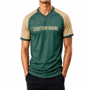 Maillot de sport premium raglan personnalisé pour équipe, maillot athlétique à séchage rapide, t-shirt de performance respirant, t-shirt de sport moderne pour l'entraînement - Product Image 1