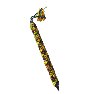 Fundas para bolígrafos indias hechas a mano con cuentas y bordados de hilo de colores, estuche con cremallera para bolígrafos con cuentas de semillas, tamaño y logotipo personalizados - Product Image 2