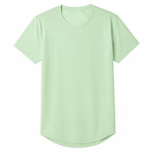 เสื้อยืดคอกว้างแขนสั้นผู้ชายปี 2026 สีตามสั่ง ทรงปกติ สไตล์ลำลอง ผ้าถัก ดีไซน์เรียบง่าย 95% ผ้าฝ้าย 5% ผ้าสแปนเด็กซ์ แห้งเร็ว - Product Image 1