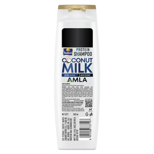 Champú de proteínas vegetales con fórmula sin sulfatos, con amla y leche de coco para hombres y mujeres, cabello brillante, nutrido y suave, tamaño 340 ml. - Product Image 2