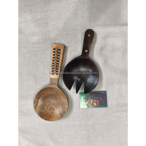 Cuchara de sopa de bambú natural BambooBowl | Cucharón ligero de madera ecológica para una cocina saludable, recetas veganas y servicio de caldo - Product Image 2