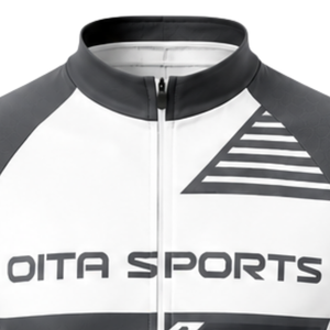 Charcoal Grey <b>White</b> <b>Cycling</b> <b>Jersey</b> Shorts Set Short Sleeve Full Zip Breathable Padded Bike Racing Training Team Sportswear - Product Image 3
