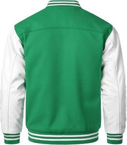 Chaqueta Varsity Casual de Invierno con Cuello Vuelto, Tejido de Lana Gruesa, Servicio OEM, Decoración con Patrones - Product Image 2