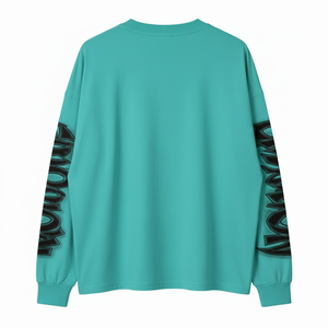 Nouveau sweat-shirt d'été à col rond, logo personnalisé, 100 % coton épais, manches longues, style vintage délavé, mode urbaine - Product Image 2