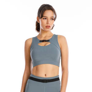 Sujetador Deportivo de Yoga sin Costuras con Gran Soporte y Logotipo Frontal, Diseño Simple para Mujer - Product Image 3