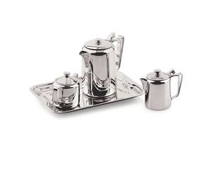 Ensemble de service à thé en acier inoxydable complet, pot de service, sucrier, pot à lait, ensemble de thé à la pomme - Product Image 3