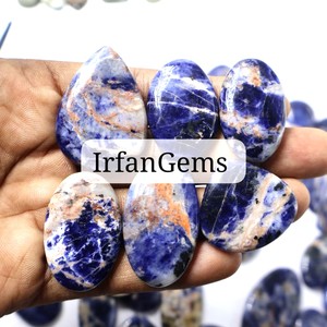 100% Natural Quality Blue <b>Sodalite</b> Natural Cabochon Loose Gemstone Loose Gemstones Blue <b>Sodalite</b> Hand Made Making Jewelry Stone - Product Image 4