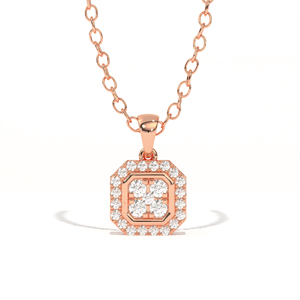 Pendentif Aarinya de luxe en diamant de laboratoire certifié IGI, plaqué or 18 carats, coupe brillante tendance, design halo, pour usage quotidien, cadeau de fête - Product Image 4
