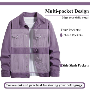 2026 Moderen Look Stylish Denim Jacket Custom Design High Quality Breathable New Arrival Fashion Streetwear Denim Jacket for Men - Product Image 3