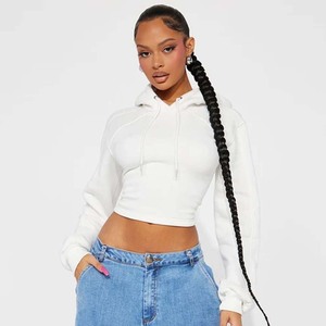 Women's <b>Black</b> Hooded Sweatshirt With Back Cutout And Lace-Up Detail Regular <b>Sleeve</b> Knitted Cotton Autumn Wear - Product Image 4