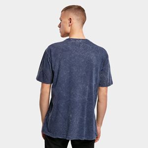 T-shirts pour hommes en coton tricoté 100% délavé à l'acide, respirants, à manches courtes, coupe régulière, longueur longue, personnalisables avec logo, vente en gros - Product Image 6